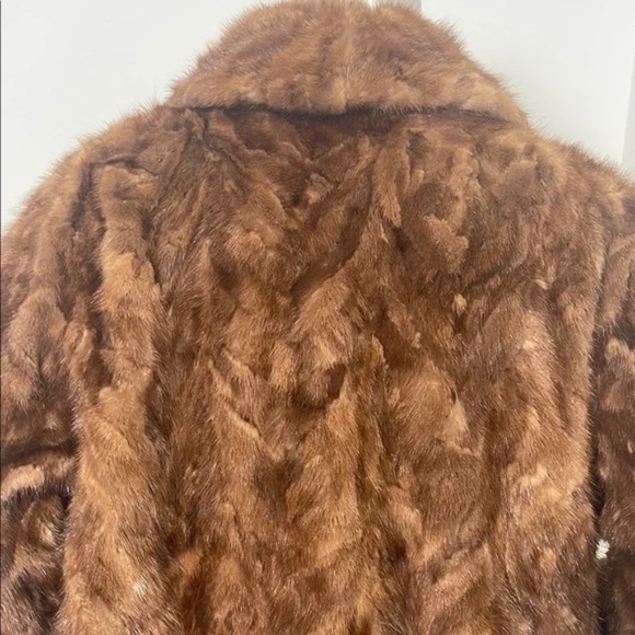 Vintage Bullock’s 50’s-60’s Fur Brown Coat with Pockets Lightweight - Picture 8 of 12